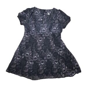 Spin Doctor Scullion Sheer Dress Skull Size 2XL Goth Whimsigoth Grunge Fairy